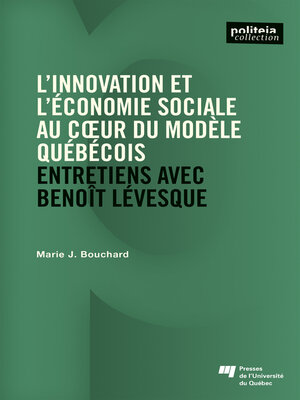 cover image of L' innovation et l'économie sociale au cœur du modèle québécois